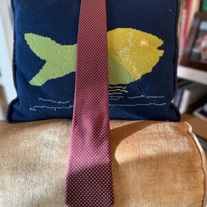 Vintage Ferrel Reed Polka Dot Burgundy Tie